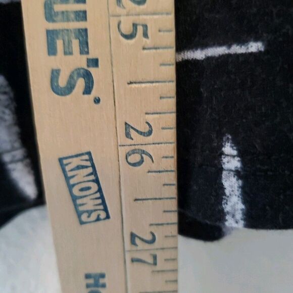 Old Navy Cutout Back Stretch Top Womens  L Black White Print Knit Short Sleeve - Picture 11 of 16